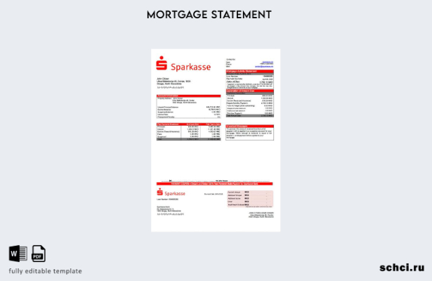Загрузка в цифровом формате Выписка по ипотеке Sparkasse Bank Северной Македонии